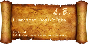 Lumnitzer Boglárka névjegykártya